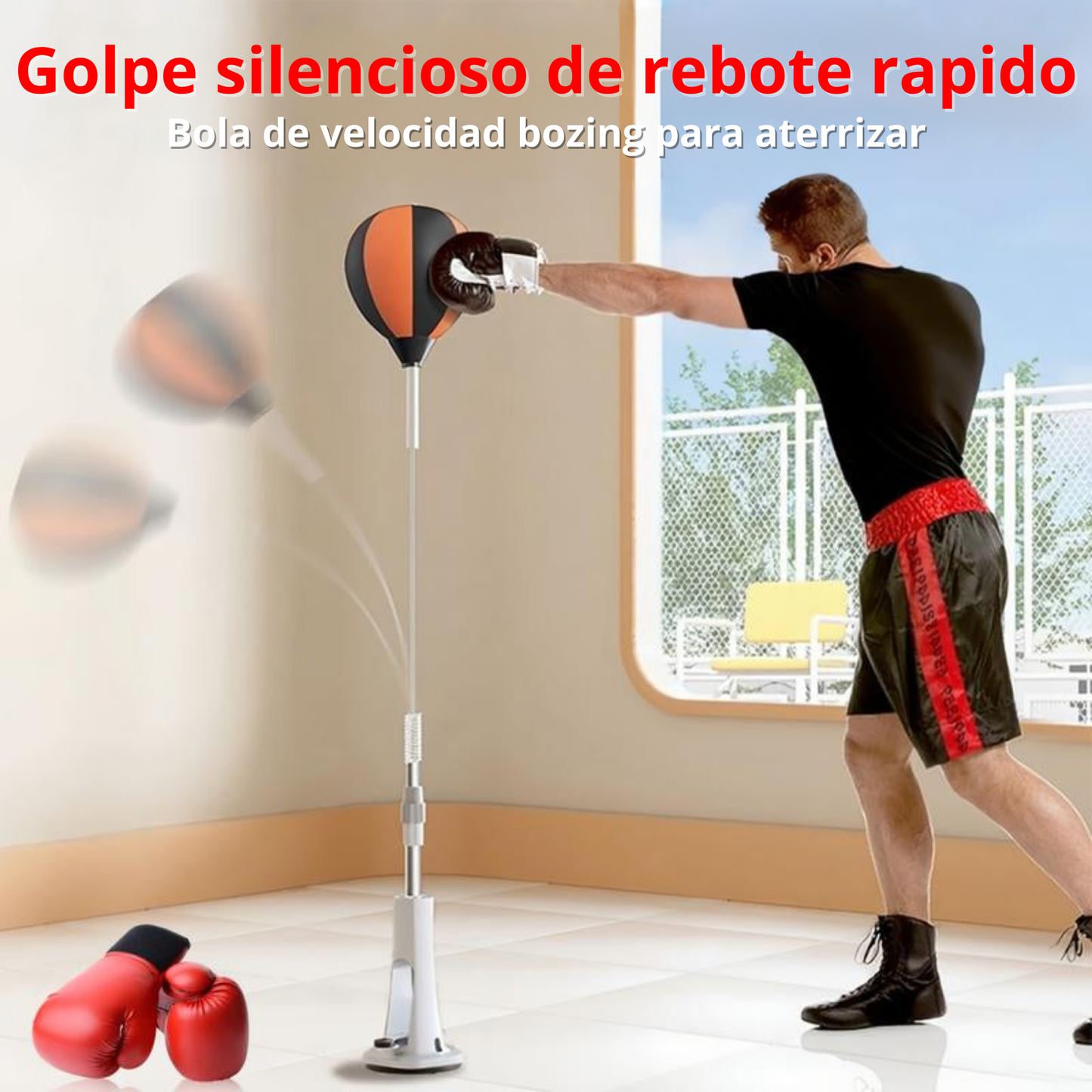Premium Quality Boxing Speedball with Stand - Height Adjustable for Teens & Adults - 360° Rebound for Stress Relief & Fitness - Ideal for Home Use in Bedrooms Living Rooms & Gardens